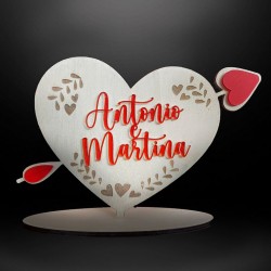 Cuore per San Valentino in Legno e Plexiglass