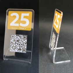 Numero tavolo in Plexglass Trasparente Personalizzato